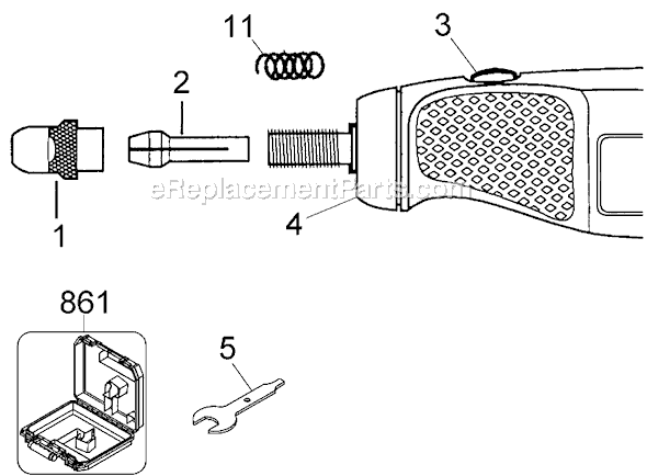 Page A Diagram and Parts List for RT550B Type 2 Black and Decker Multi-Tool